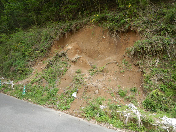 道路防災点検 変状例【崩壊跡】