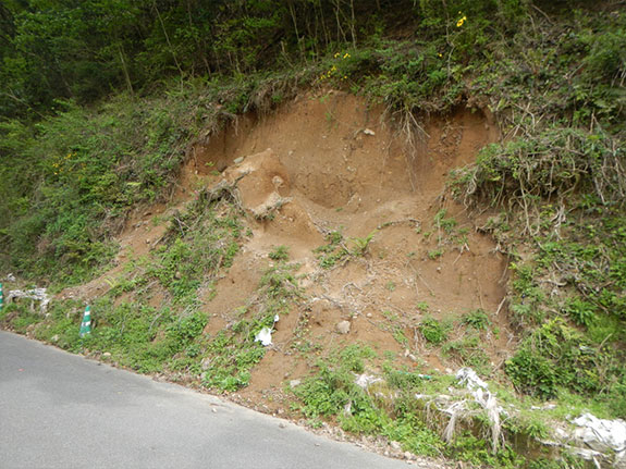 道路防災点検 変状例【崩壊跡】